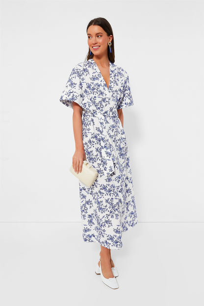 Vintage Rose Blue Ankita California Poplin Dress