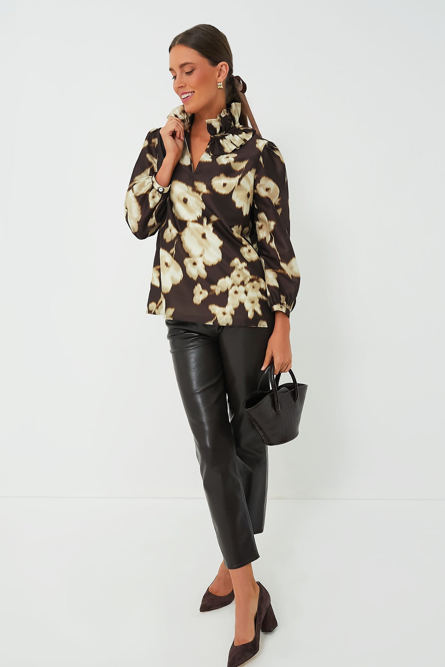 Dappled Hollyhock Bouvier Blouse