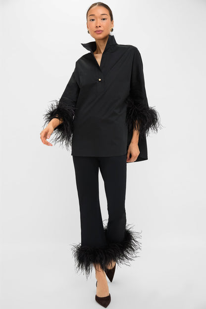 Black Feather Willow Blouse