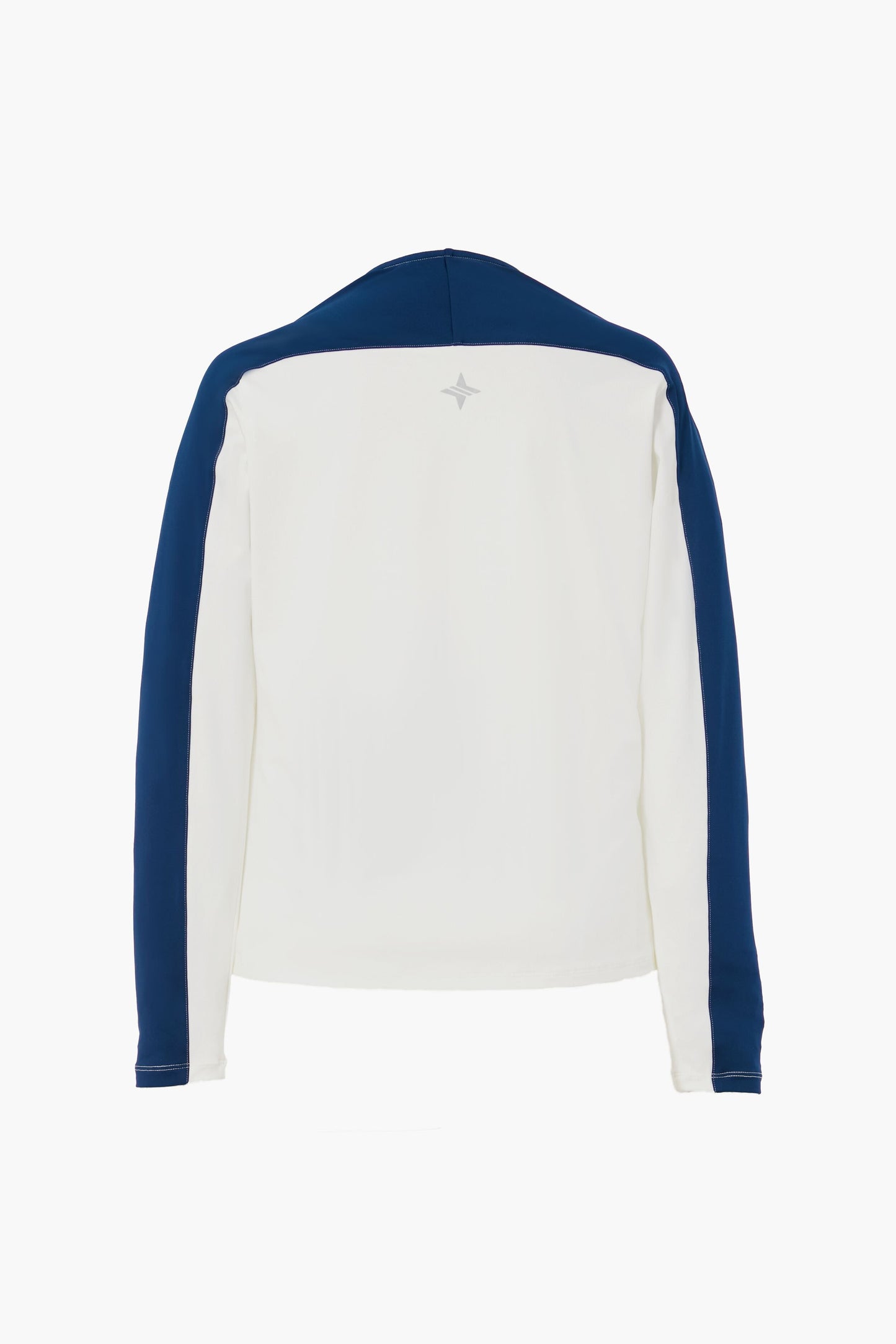 White and Navy Carver Quarter Zip Tee