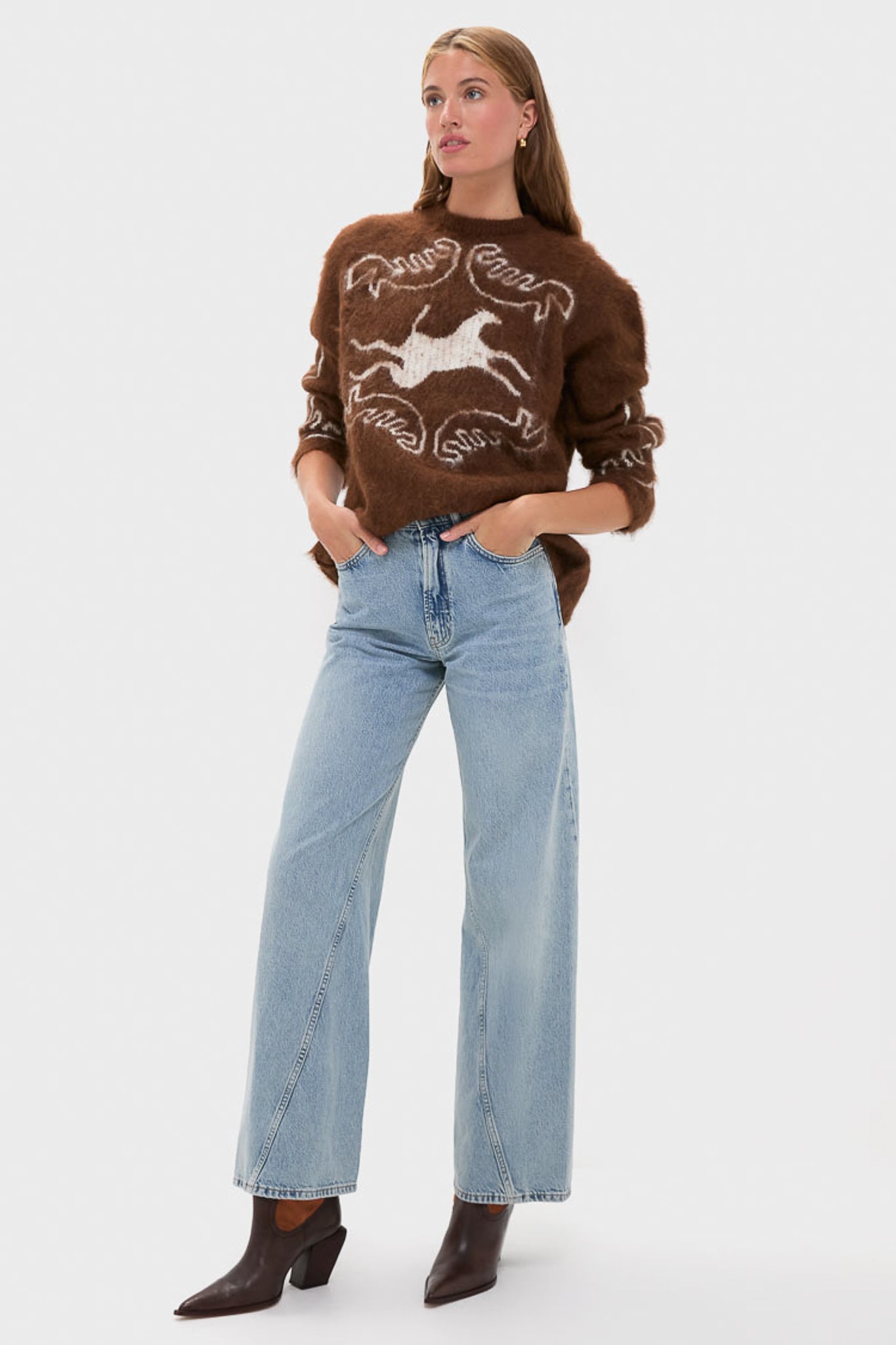 Off White Chocolate Folklore Sweater