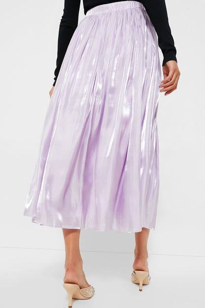 Lilac Pleated Bellamy Skirt