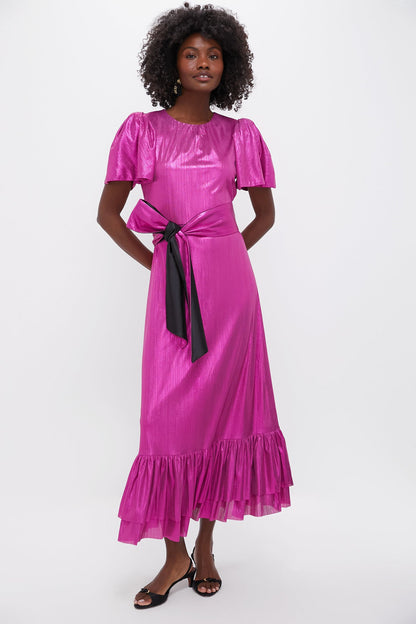 Fuchsia Metallic Angelina Dress