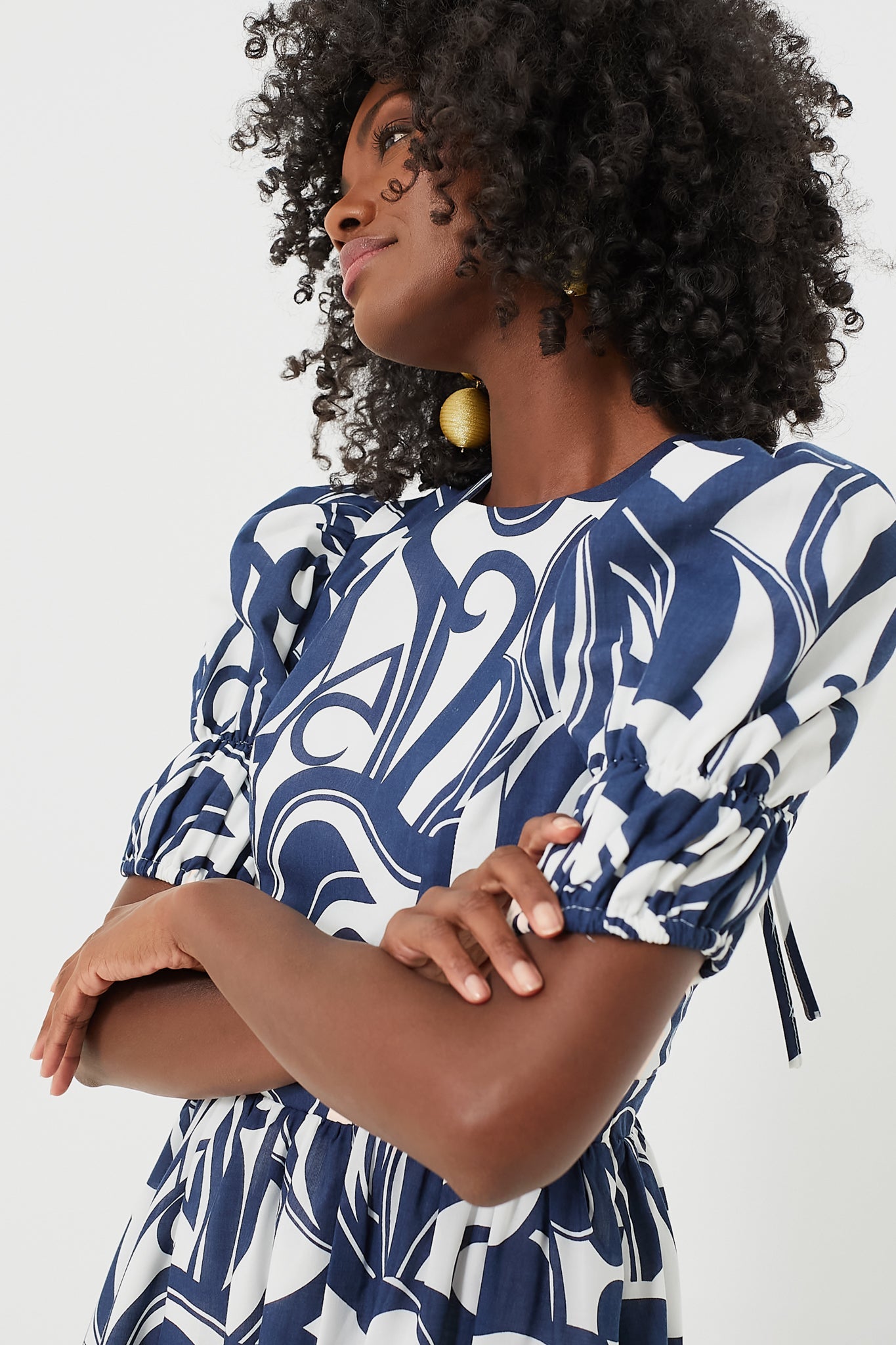 Navy & White Wilhelmina Maxi Dress