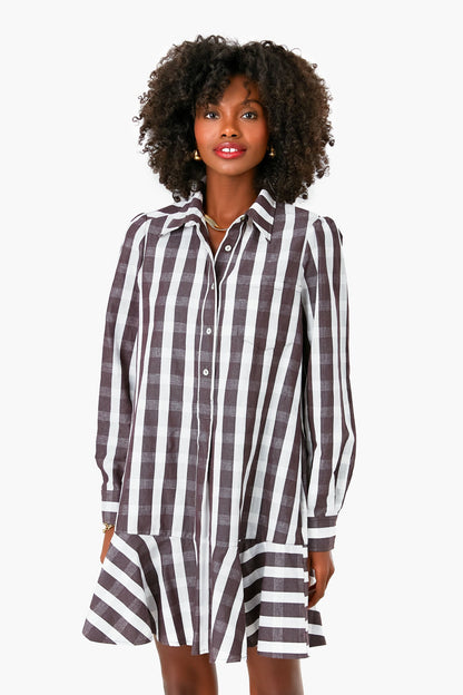 Espresso Check Callahan Dress