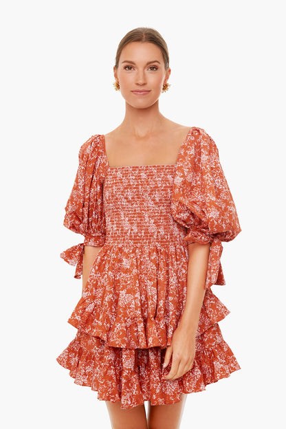 Rust Toile Finley Dress