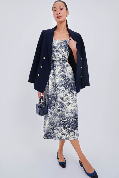 Navy Cypress Toile Eira Dress