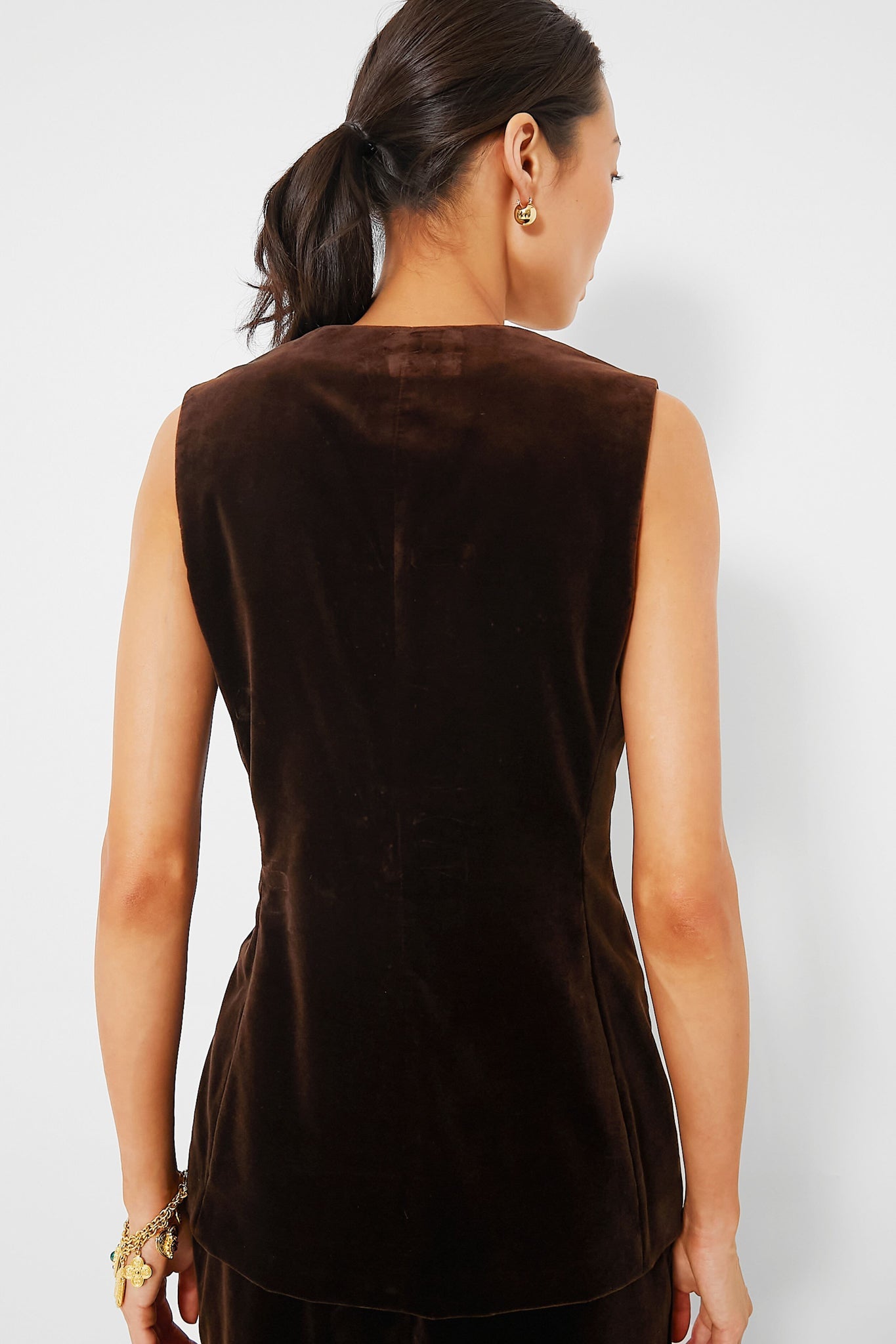 Circuit Brown Velvet Vest