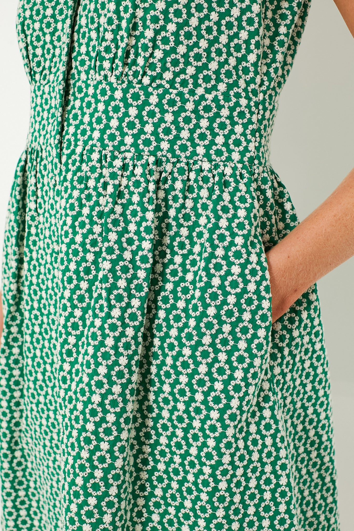 Greenbriar Eyelet Sleeveless Noelle Shirt Dress