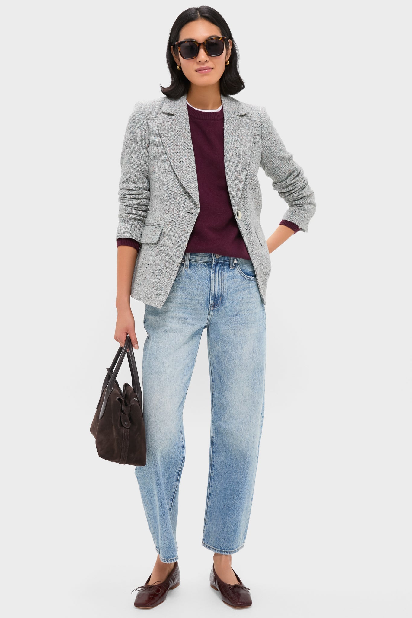 Antique Blue Melange Healy Dickey Jacket