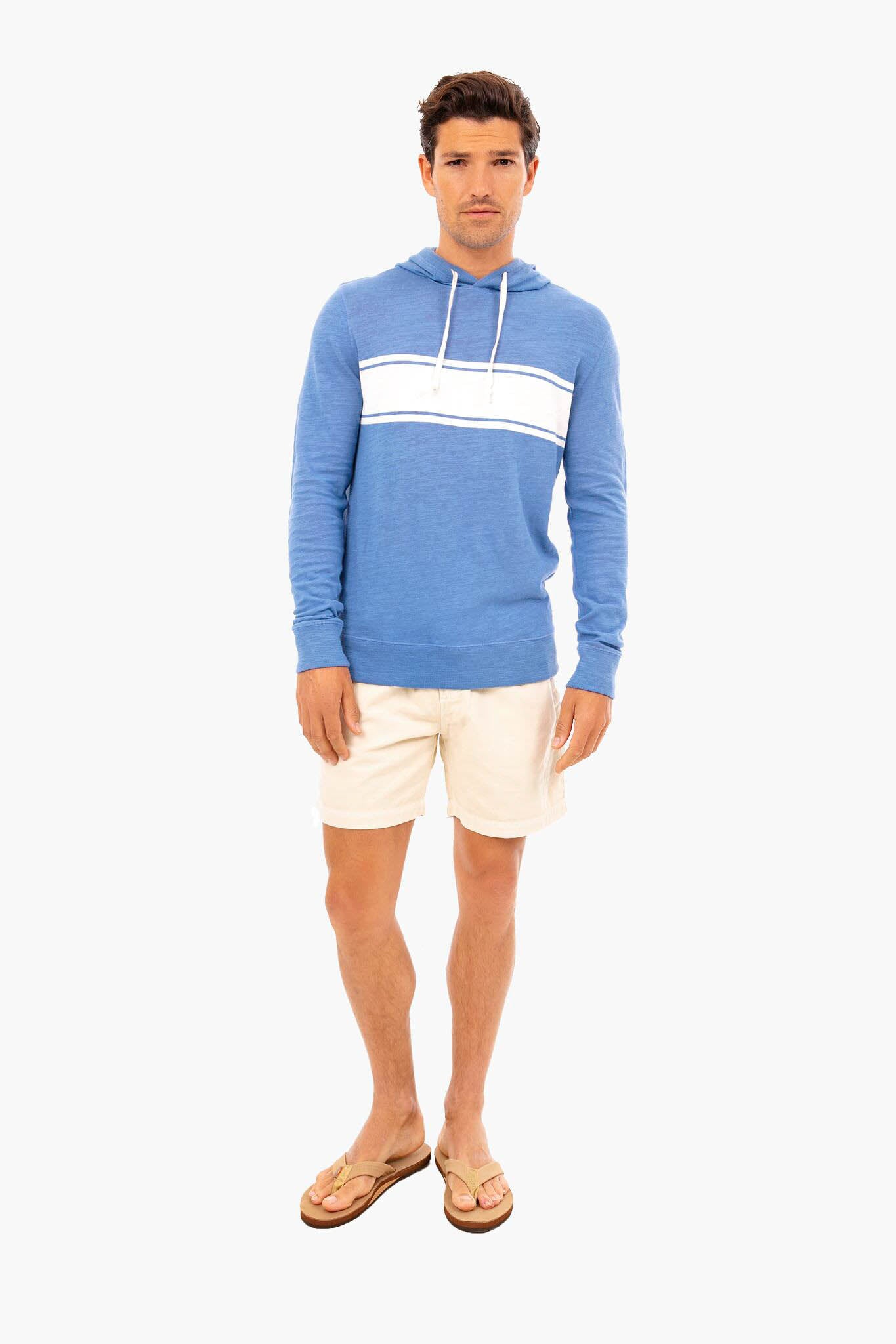 Blue Horizon Surf Stripe Hoodie