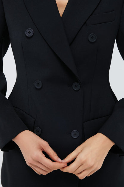Black Sculpted Olivier Blazer