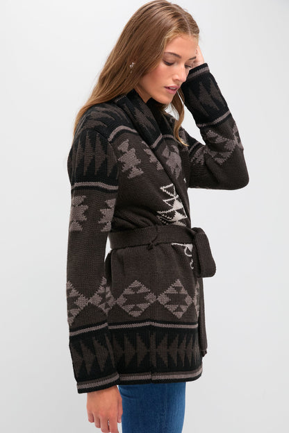 Wool Blend Ranch Teddy Wrap Cardigan