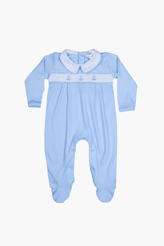 Sailboat Smocked Footie