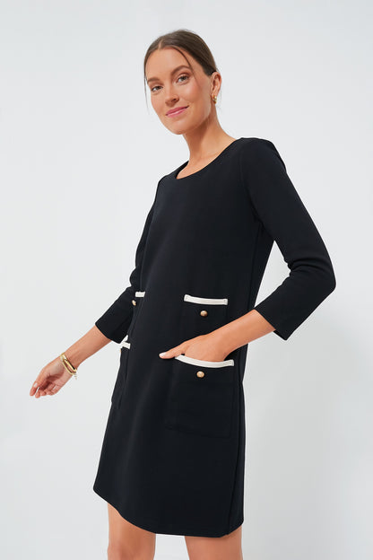 Black Francoise Mod Mini Dress