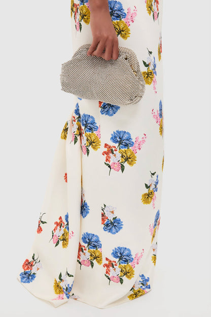 Retro Bouquet on White Fosette Gown