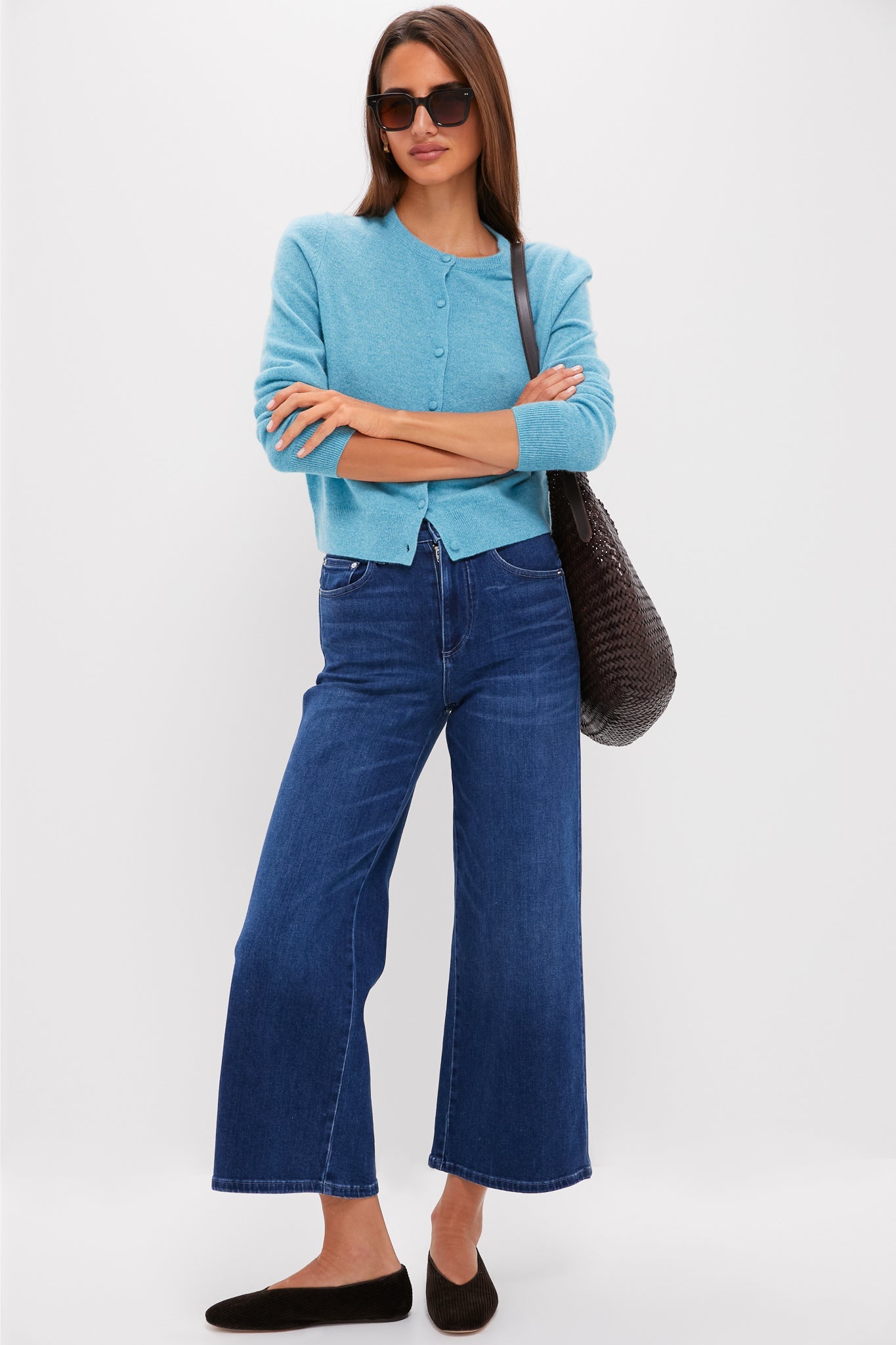 Blue Mist Cashmere Riley Cardigan