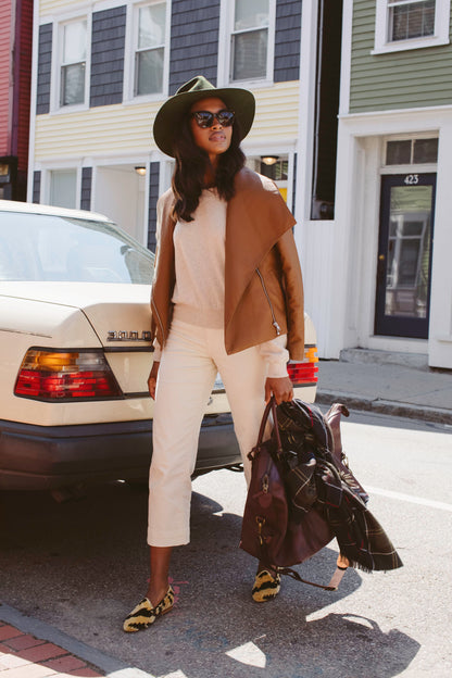 Heather Latte Classic Crew Sweatshirt