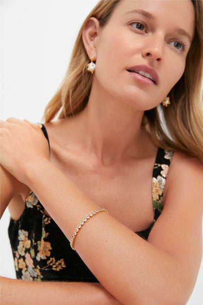 Gold Bezel Tennis Bracelet