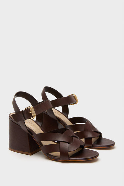 Chestnut Brown Renata Block Heels
