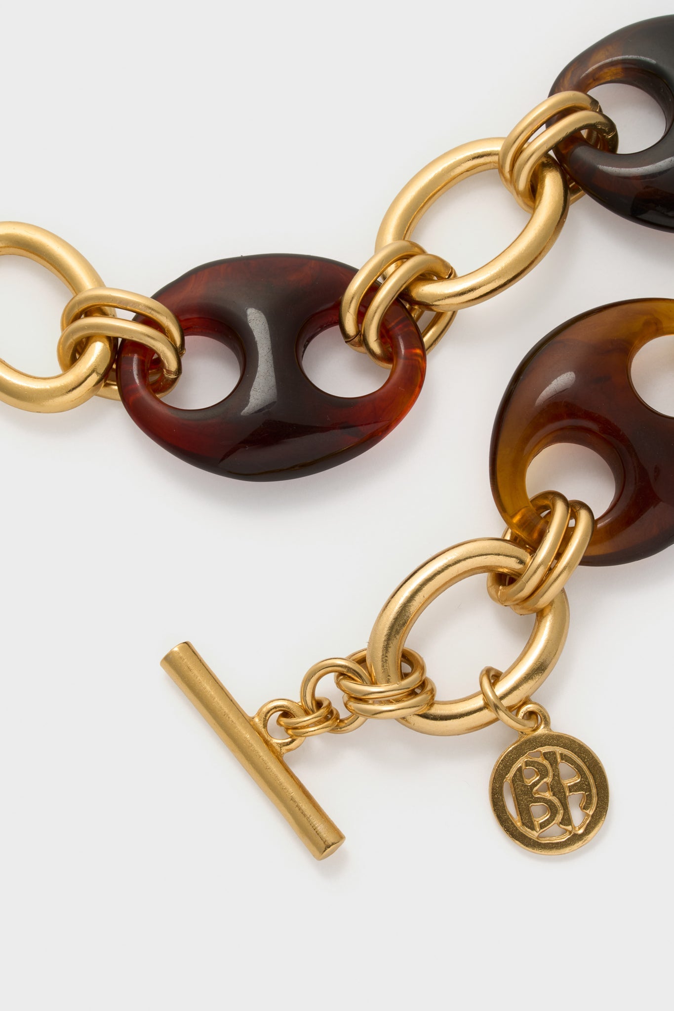 Tortoise and Gold Chain Bracelet