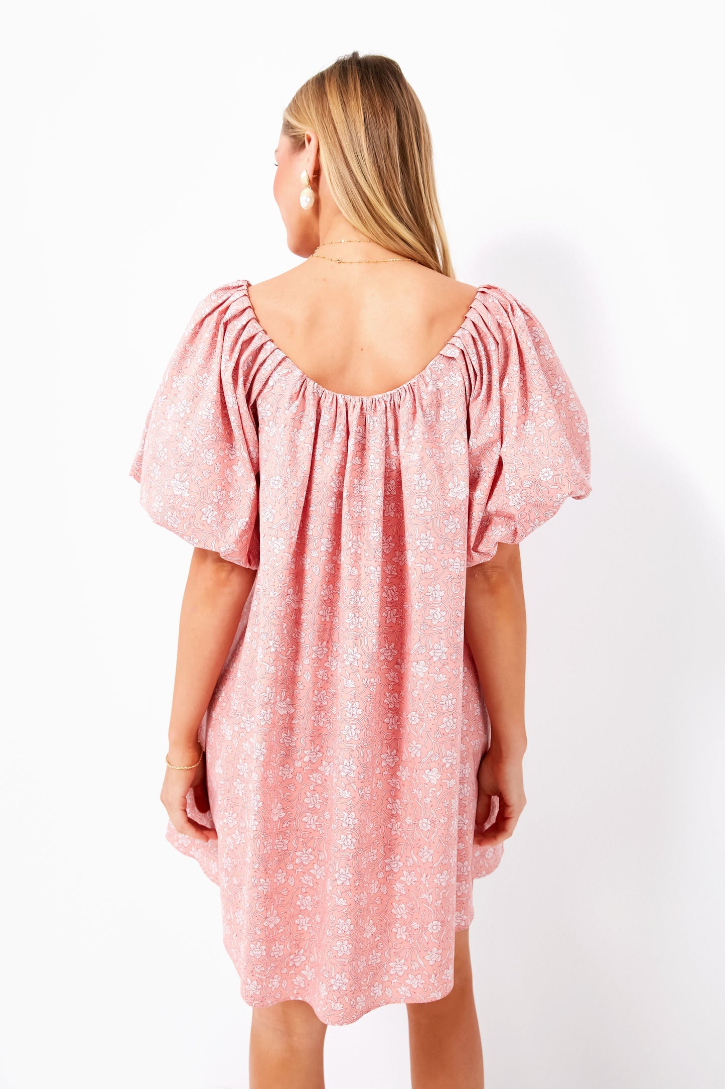 Dusty Pink Floral Oakley Mini Dress