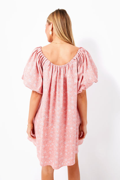 Dusty Pink Floral Oakley Mini Dress