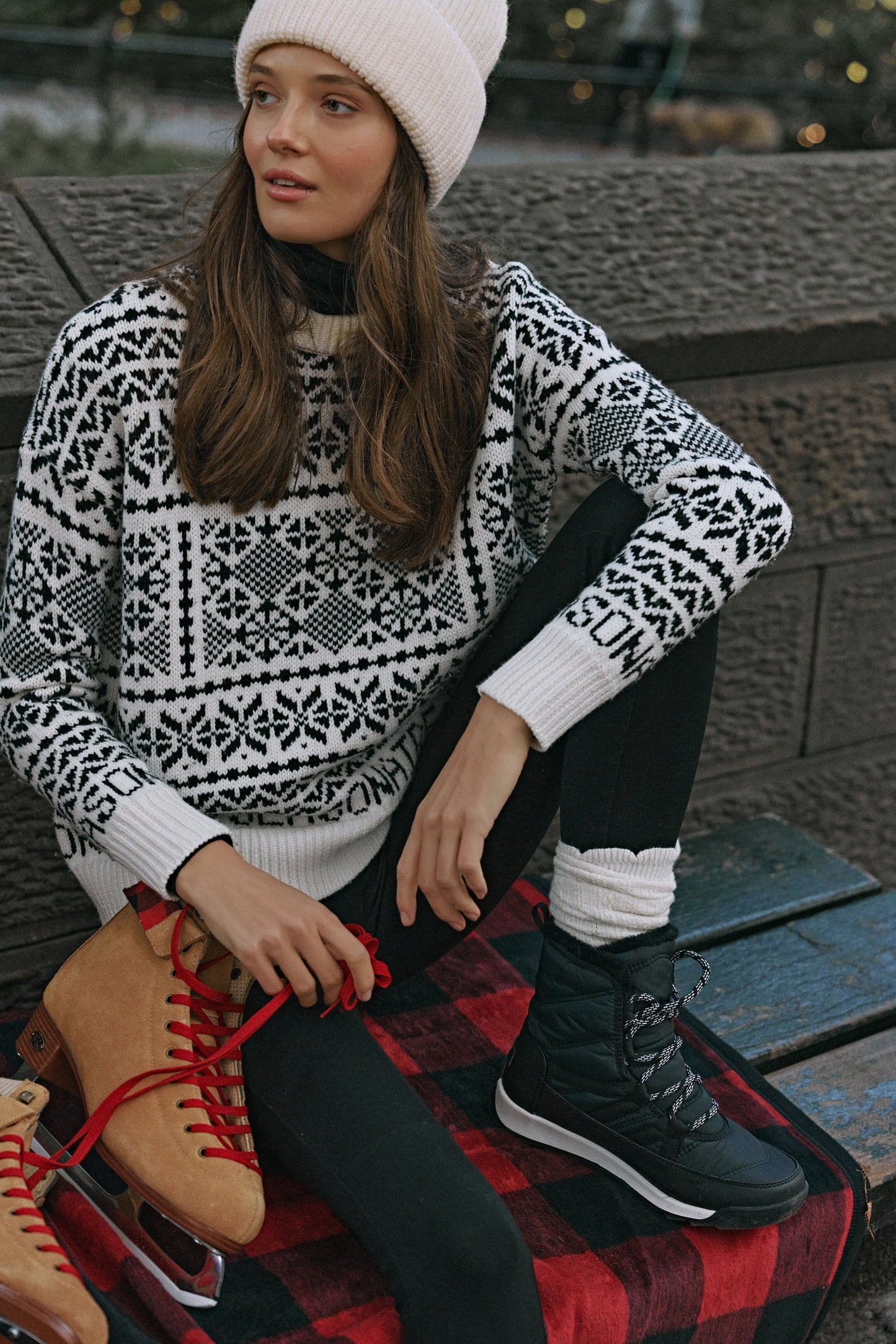 Charcoal and Cream Fair Isle Sandwick Sweater