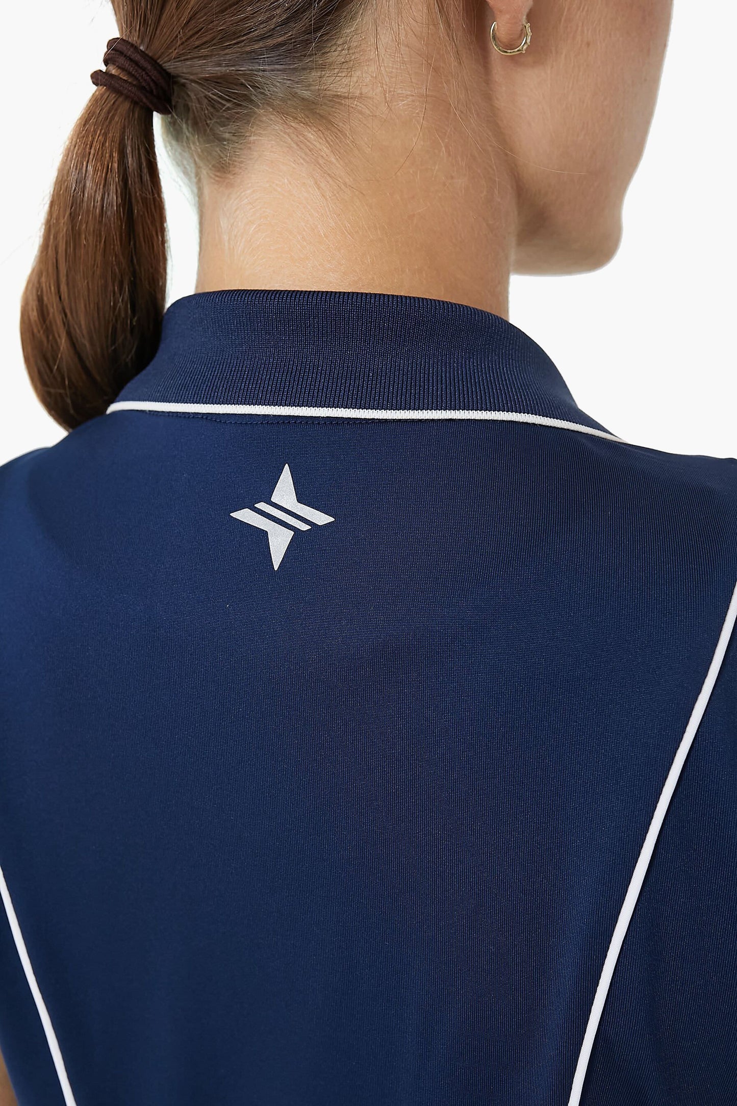 Navy Roxana Half Zip Golf Dress