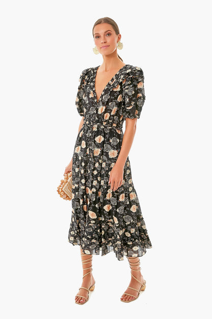 Noir Floral Irvette Dress