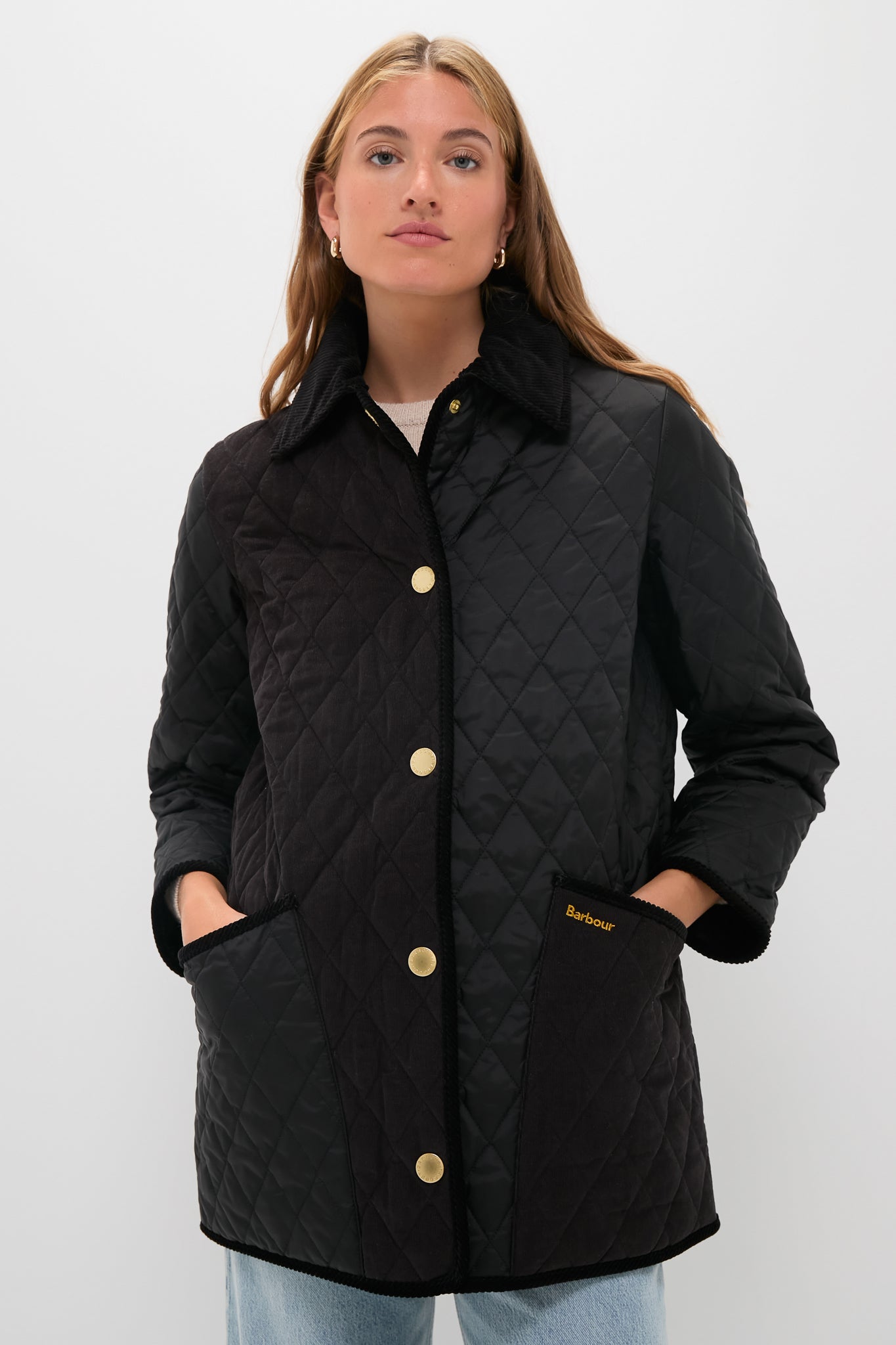 Black Meryl Quilted Jacket