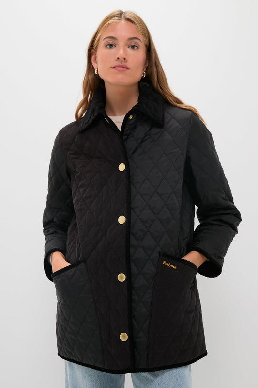 Black Meryl Quilted Jacket