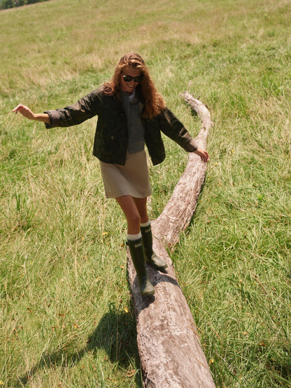 Khaki Chino Corbett Skirt