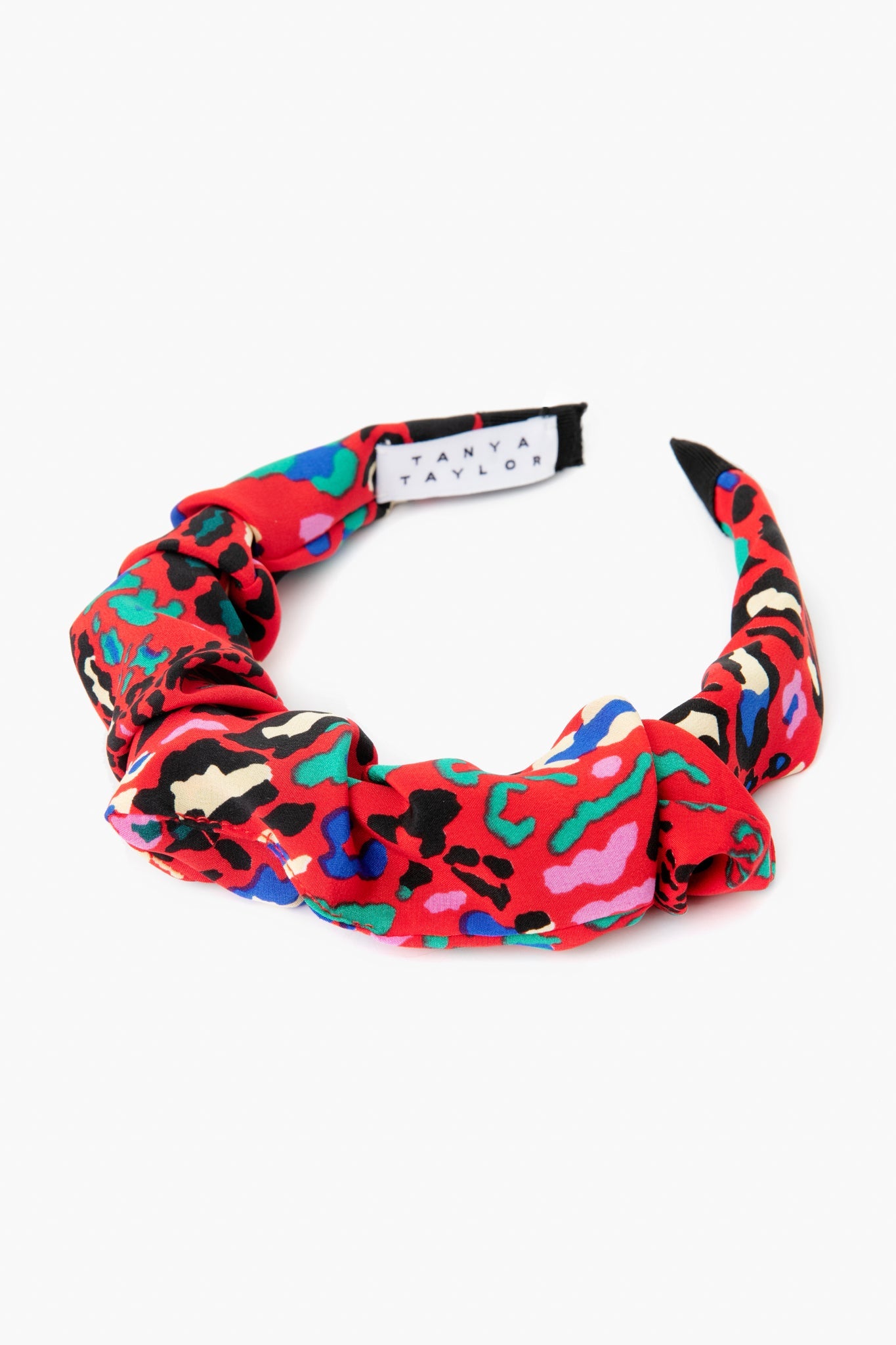 Leopard Red Ruched Headband