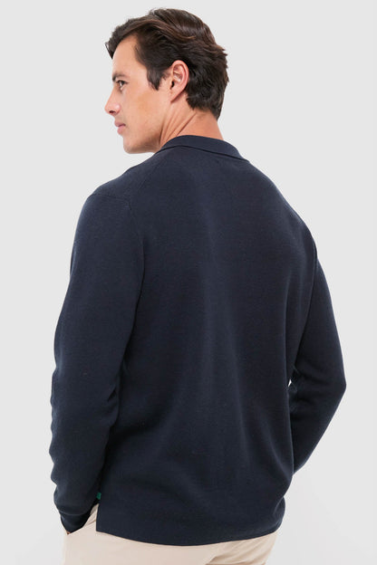 Navy Merino Cardigan