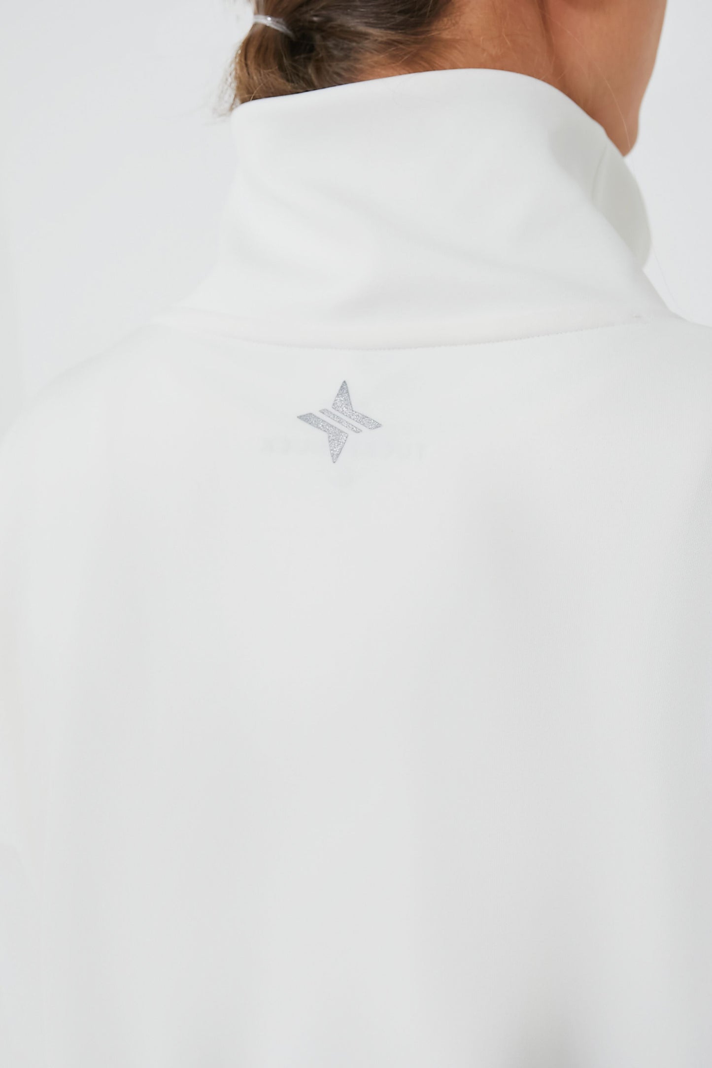 White Cinched Natalie Quarter Zip