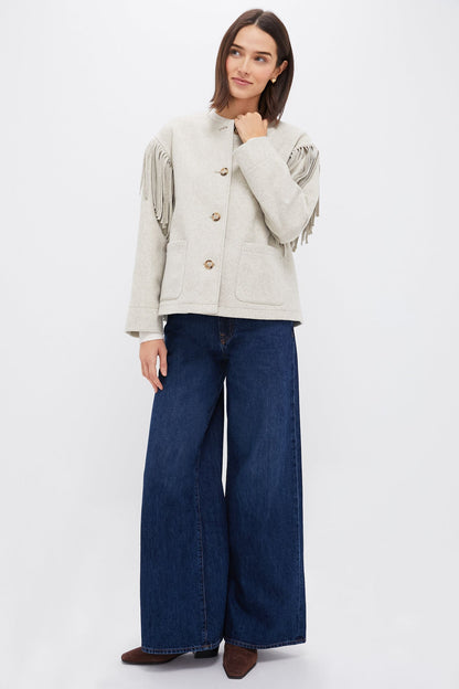 Melange Gray Fringe Purcell Jacket