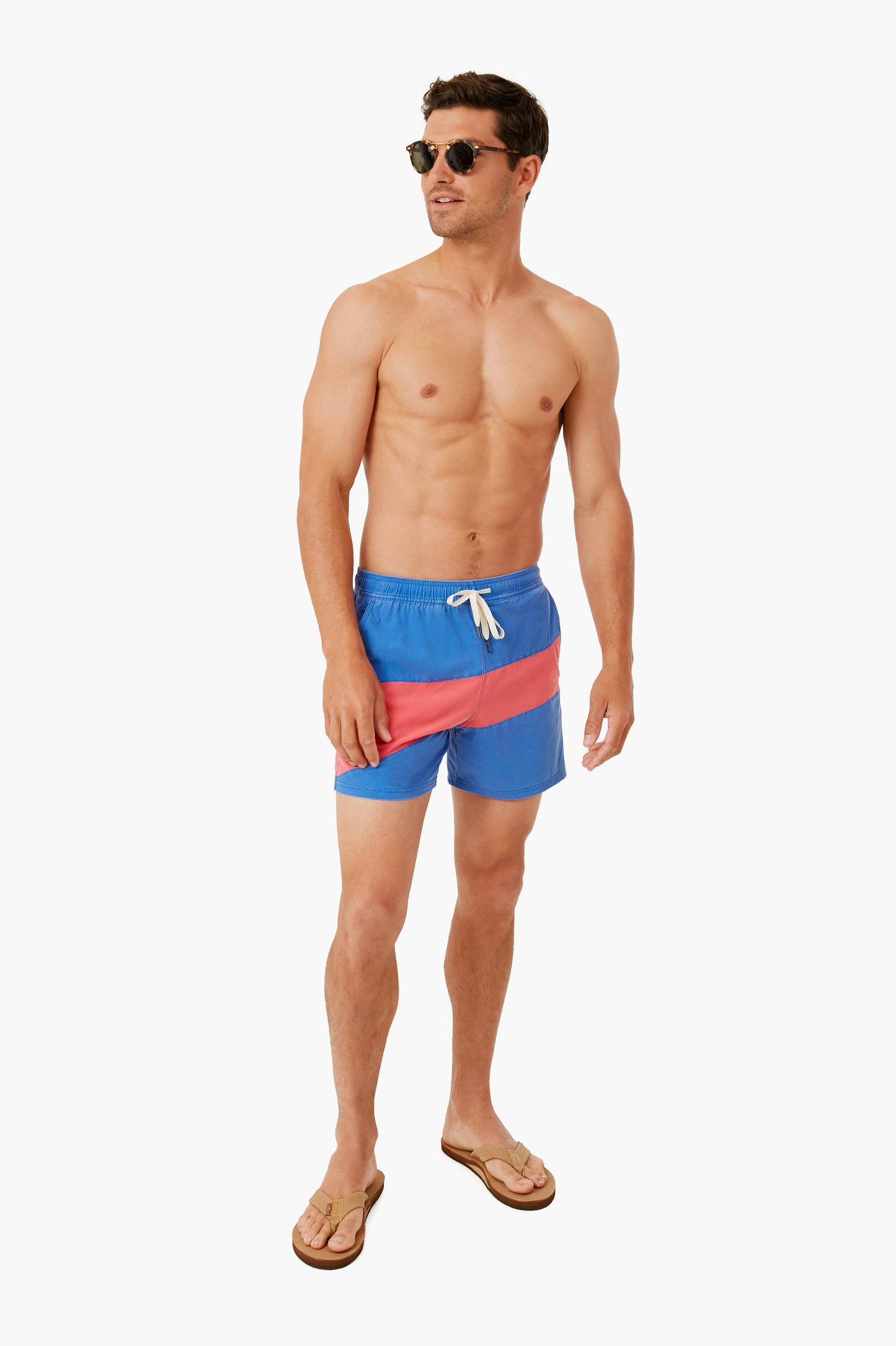 Pink Colorblock Bungalow Short