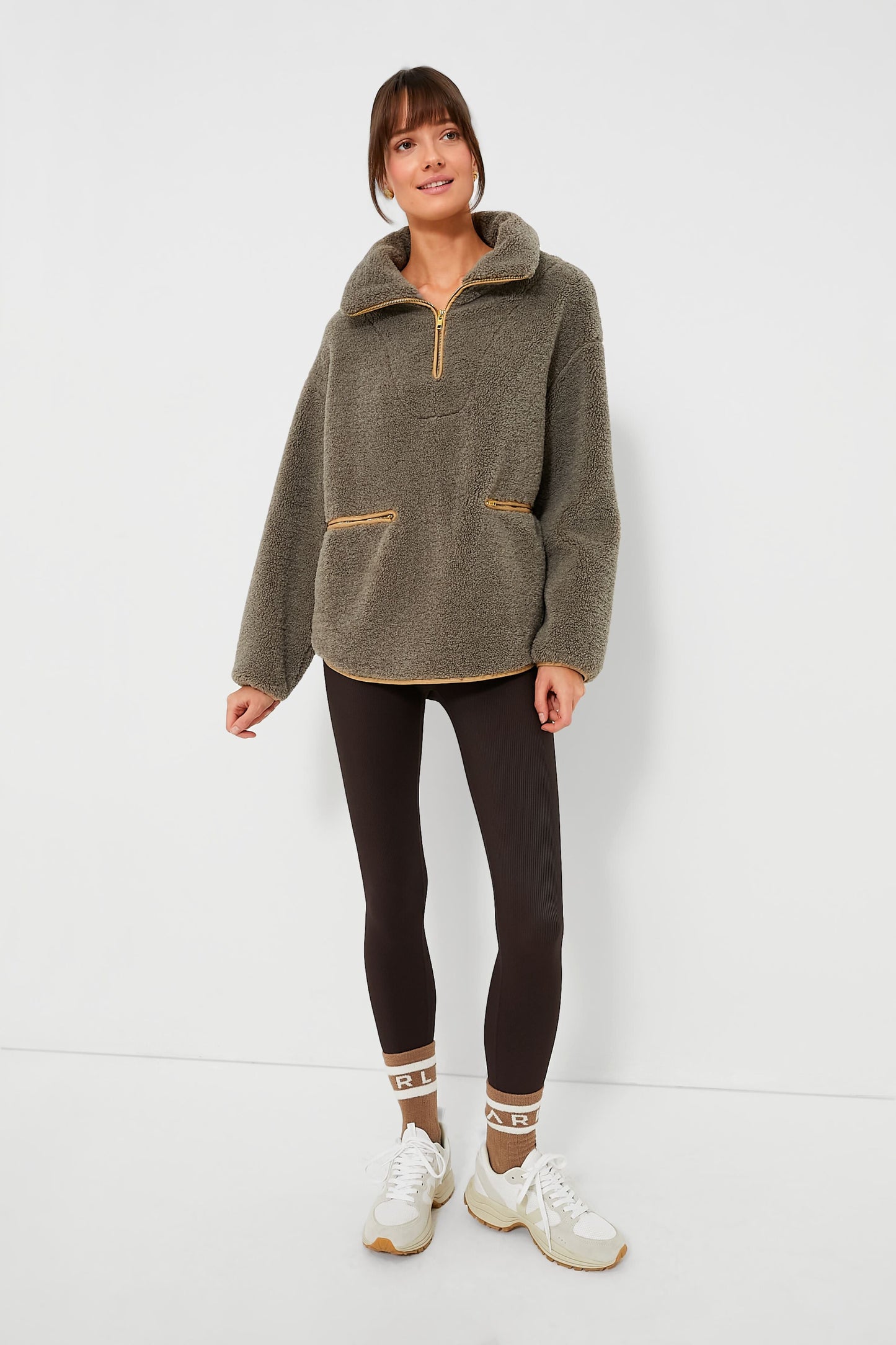 Olive Rhodes Shearling Quarter Zip