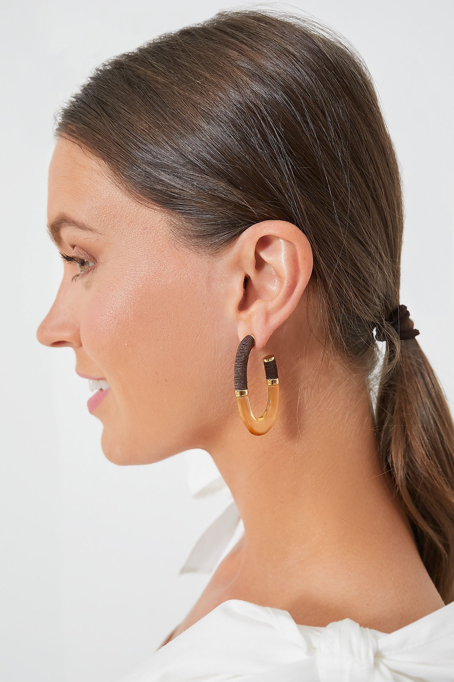 Chestnut Zuri Hoop Earrings