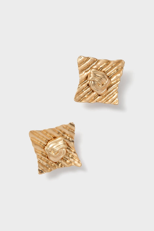 Brushed Brass Naydine Earrings