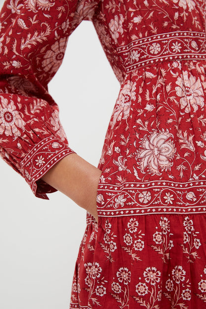 Rust Borders Lucia Dress