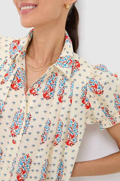 Fall Floral Cream Drifter Mini Dress