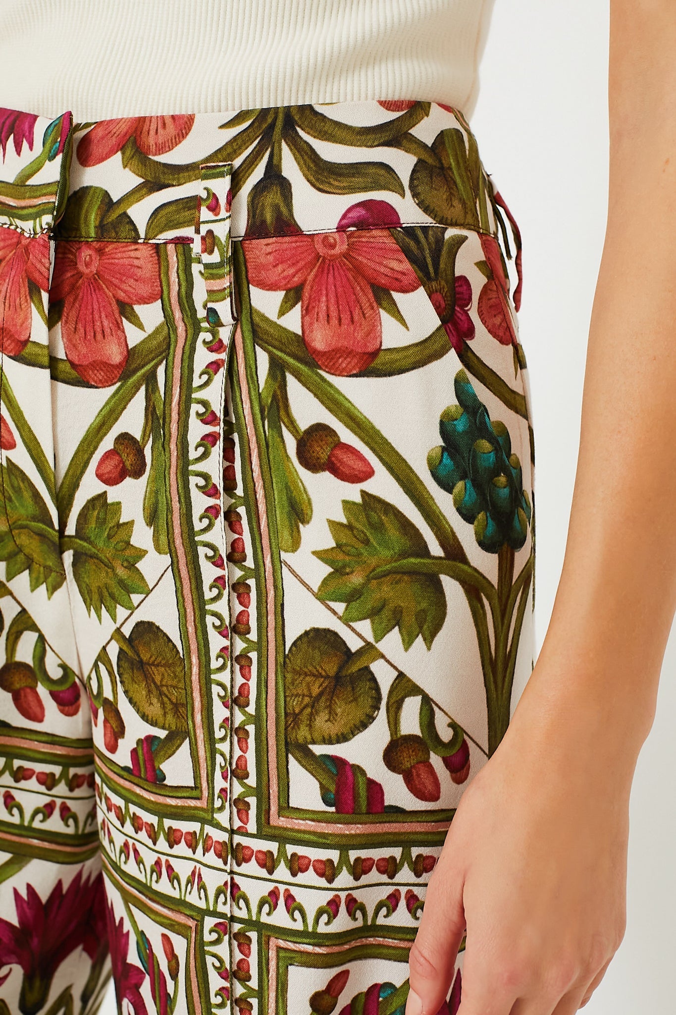 Off White Multicolor Maria Pants