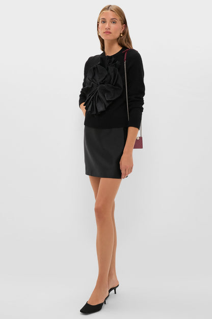 CHANEL Red Sheepskin Leather Boy Minaudiere