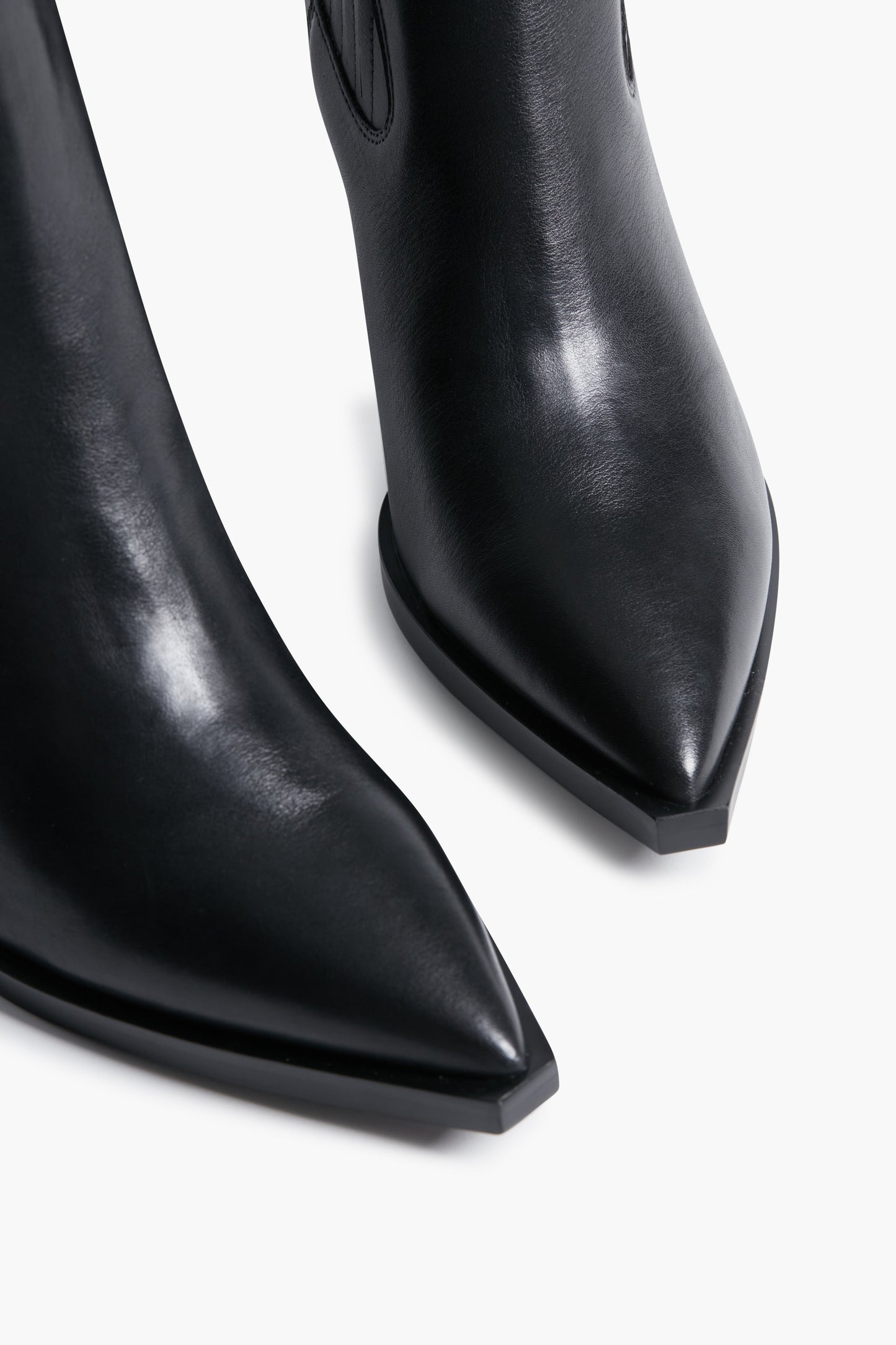 Black Leather Mandey Booties