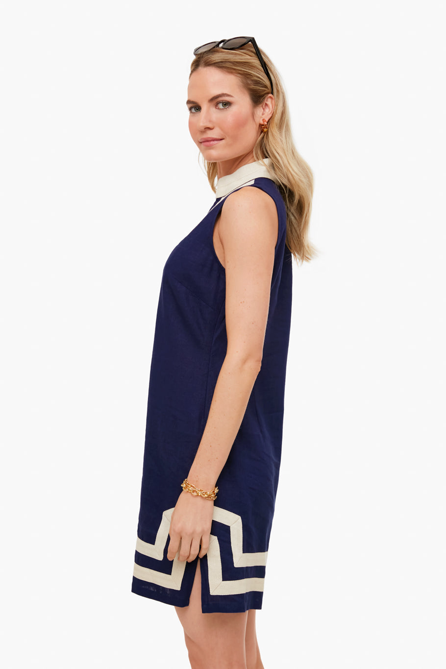Navy Sleeveless Classic Tunic Dress