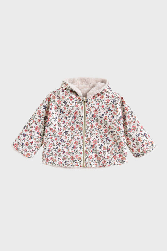Reversible Coat Felvet Cream Wild Flowers