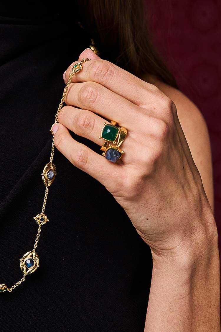 Blue Labradorite Mystic Eye Gem Ring