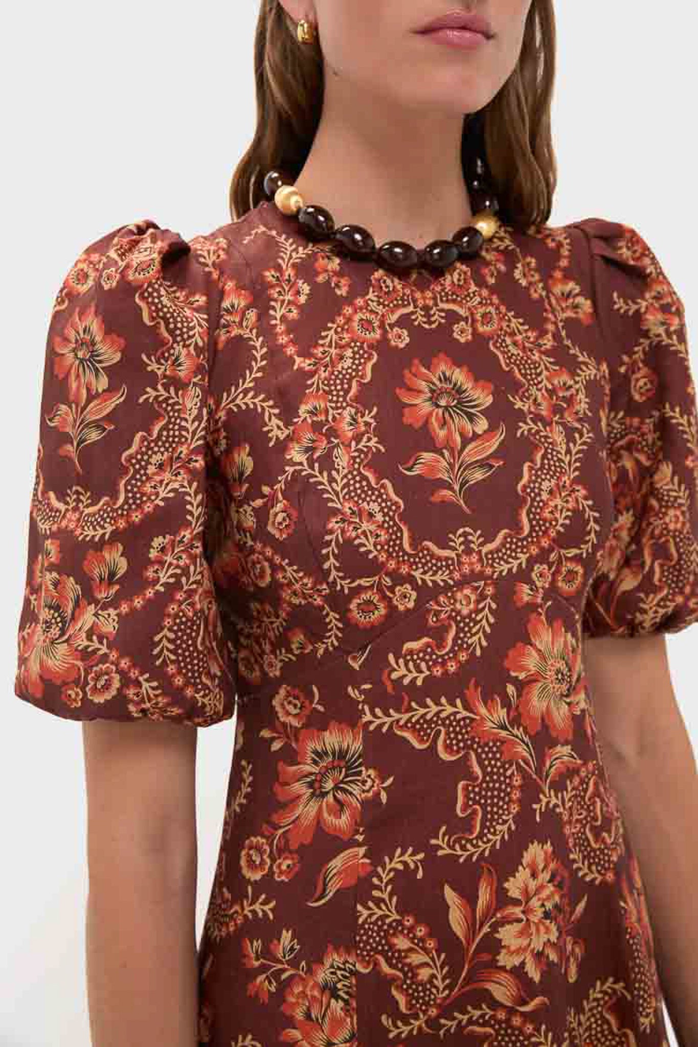 Burgundy Seraphine Midi Dress